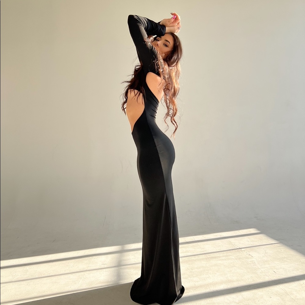 Black maxi dress
